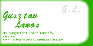 gusztav lamos business card